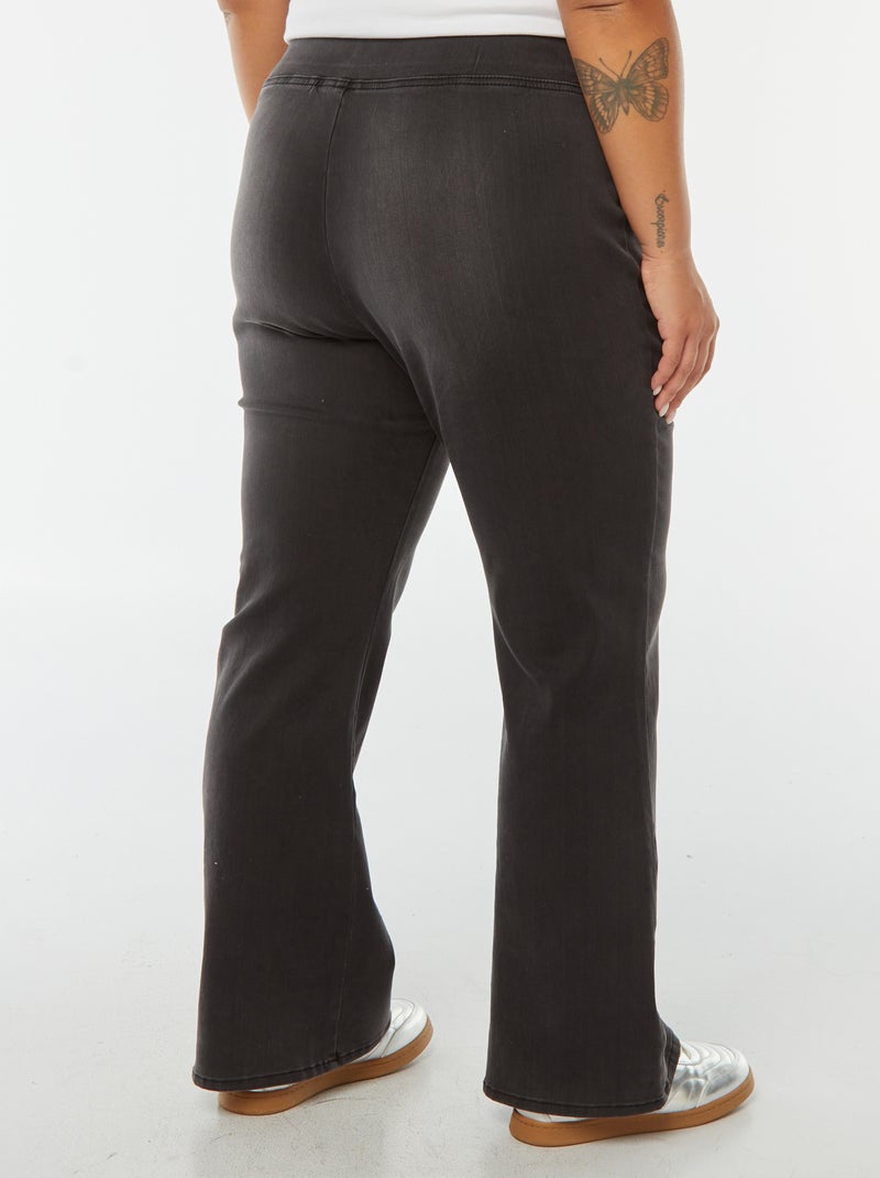 Jean taille standard 'Carmakoma' coupe flare/bootcut Noir - Kiabi