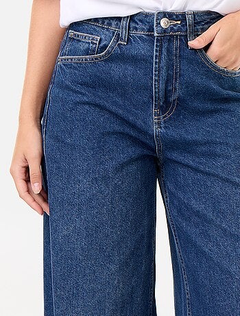 Jean wide leg avec bord à cru
