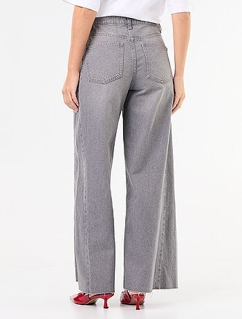 Jean wide leg avec bord à cru