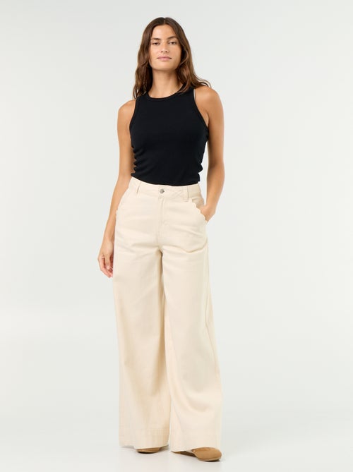 Jean wide leg avec poches découpées - Kiabi Jean wide leg avec poches découpées - Kiabi