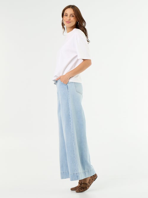 Jean wide leg avec poches découpées - Kiabi