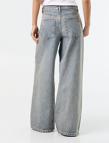 Jean wide leg / coupe large à motif