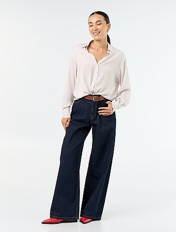 Jean wide leg / coupe large à motif