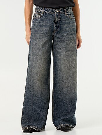 Jean wide leg / coupe large à motif