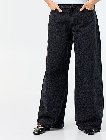 Jean wide leg / coupe large à motif