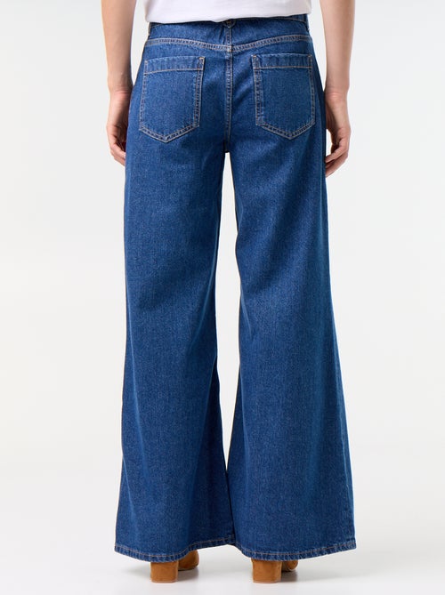 Jean wide leg / coupe large avec poches plaquées - Kiabi