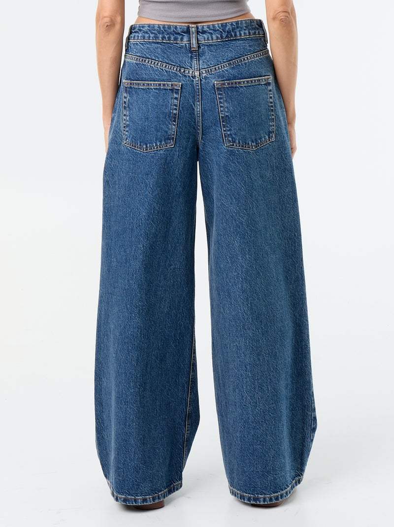 Jean wide leg / coupe large Bleu - Kiabi