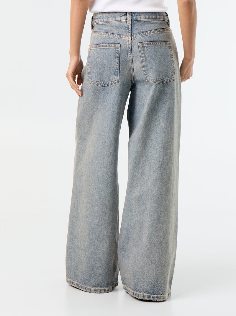 Jean wide leg / coupe large Bleu - Kiabi