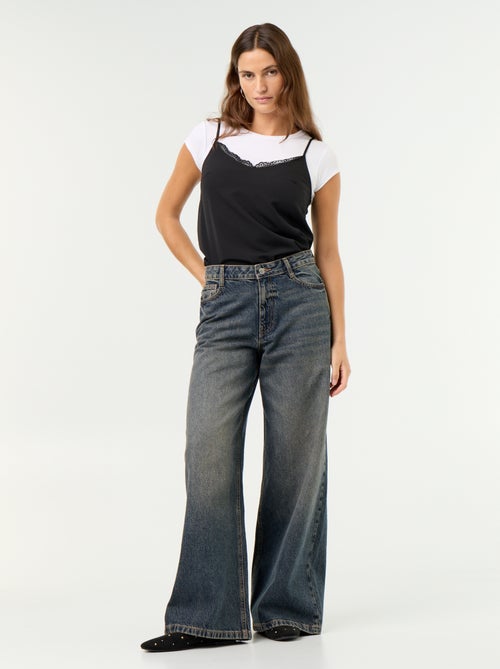Jean wide leg / coupe large - Kiabi Jean wide leg / coupe large - Kiabi