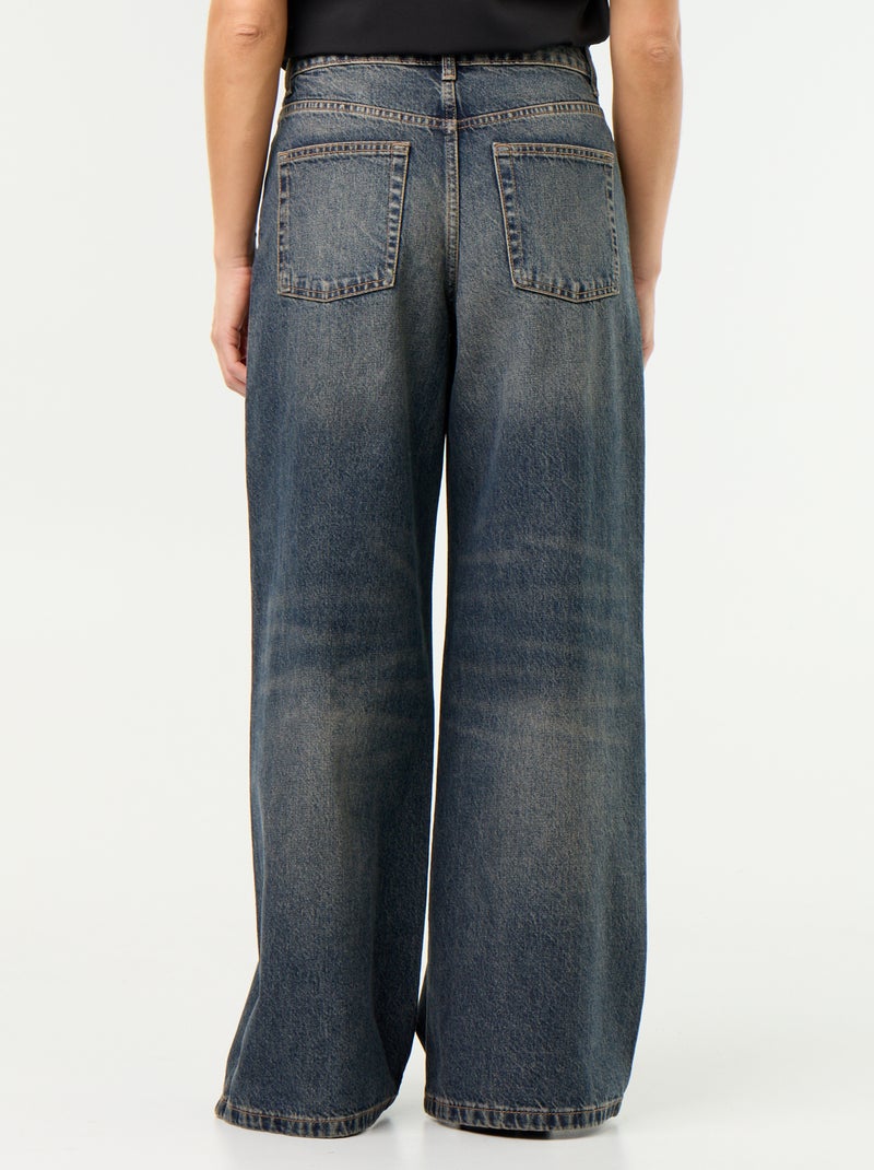 Jean wide leg / coupe large Bleu - Kiabi