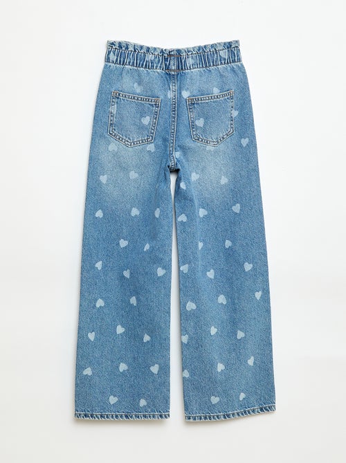Jean wide leg imprimé fantaisie - Kiabi