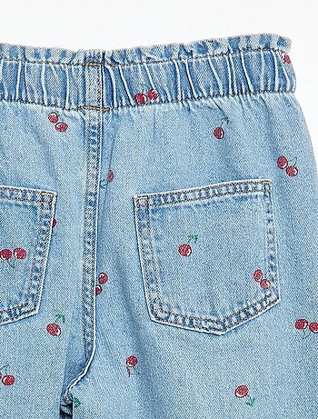 Jean wide leg imprimé fantaisie