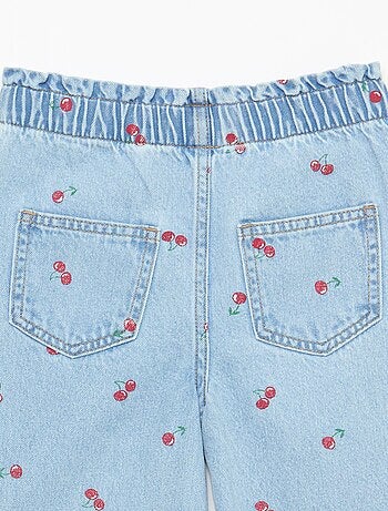 Jean wide leg imprimé fantaisie