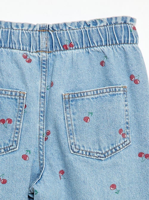 Jean wide leg imprimé fantaisie - Kiabi