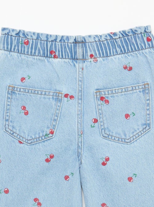 Jean wide leg imprimé fantaisie - Kiabi