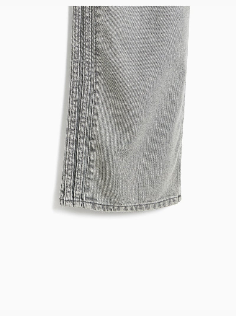 Jean wide leg, mo fashion Gris - Kiabi