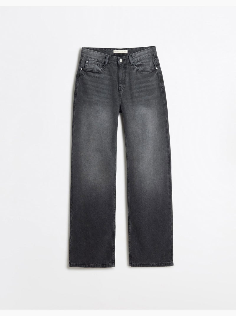 Jean wide leg, MO Fashion Gris - Kiabi