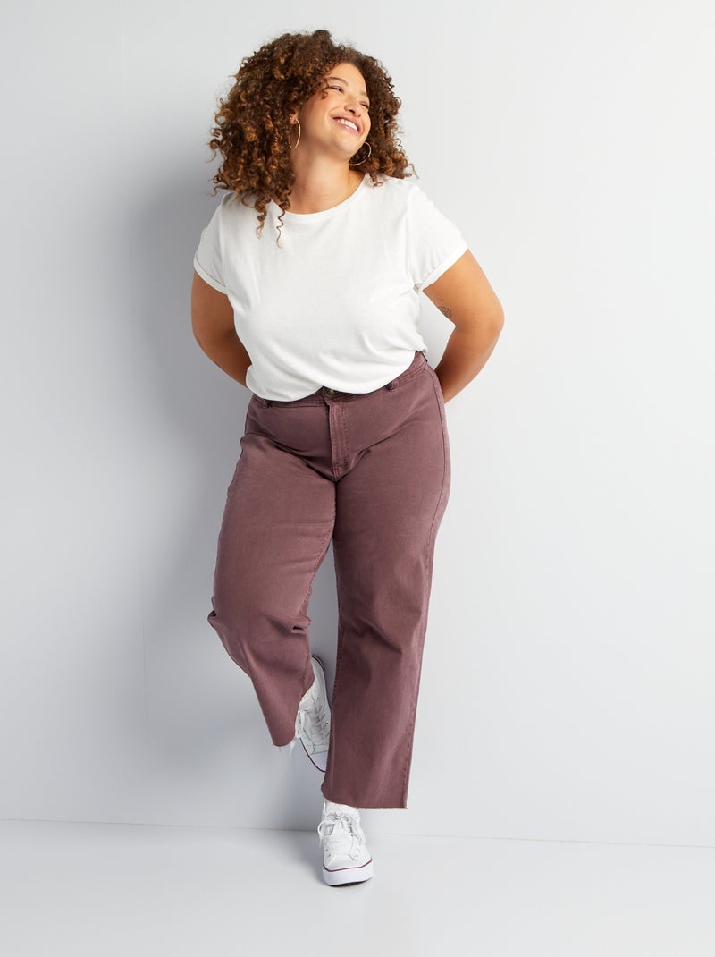 Jean wide leg stretch Prune - Kiabi