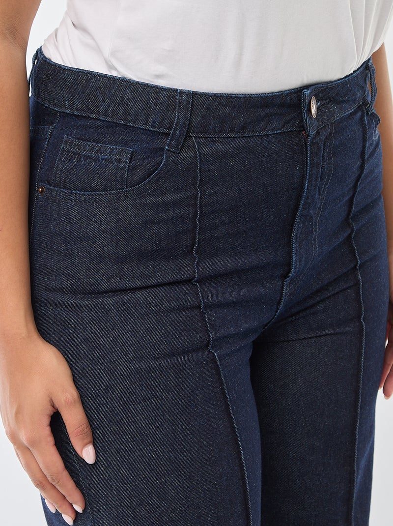 Jean wide leg taille haute avec plis devant - Rince - Grandes tailles