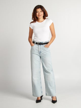 Jean wide leg taille haute