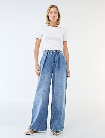 Jean wide leg taille haute