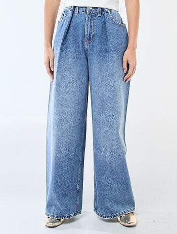 Jean wide leg taille haute