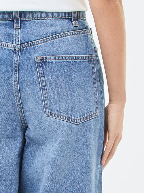 Jean wide leg taille haute - Kiabi