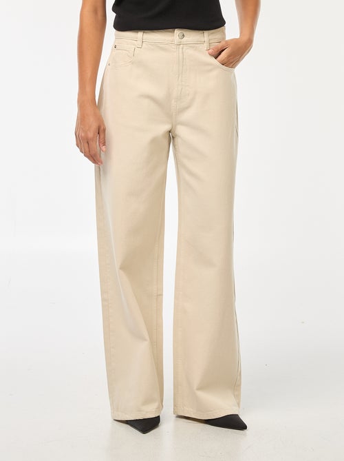 Jean Wide leg taille haute - Kiabi