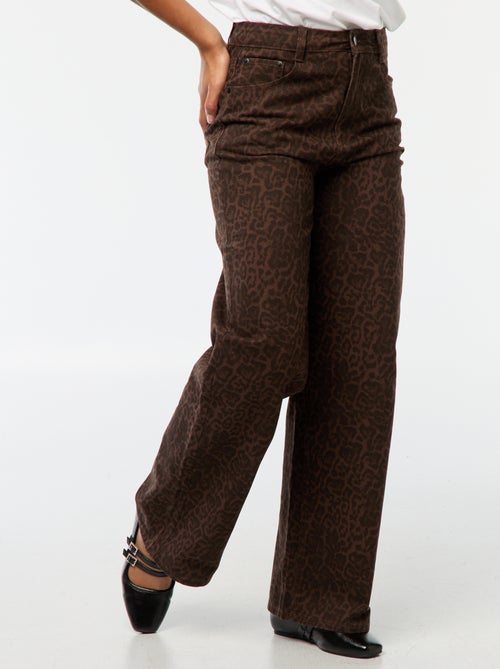 Jean Wide leg taille haute - Kiabi