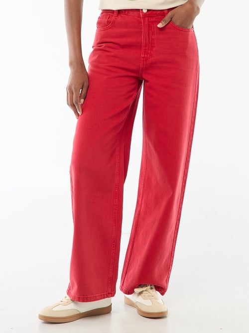 Jean Wide leg taille haute - Kiabi