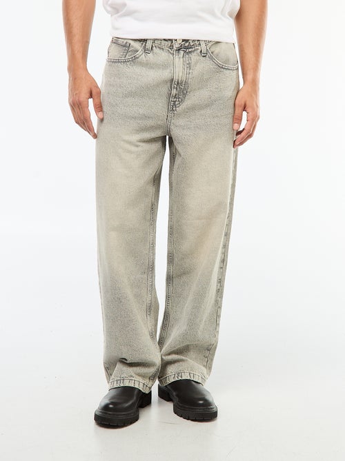 Jeans - wijd model / met wijde pijpen en 5 zakken - Kiabi