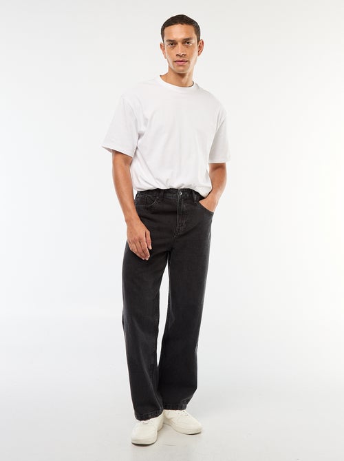 Jeans - wijd model / met wijde pijpen en 5 zakken - Kiabi