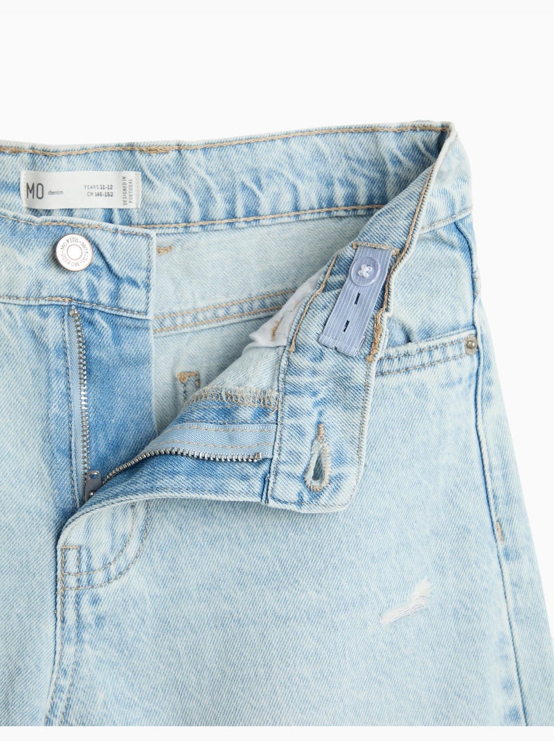 Jeans à jambe large, mo fashion Bleu - Kiabi
