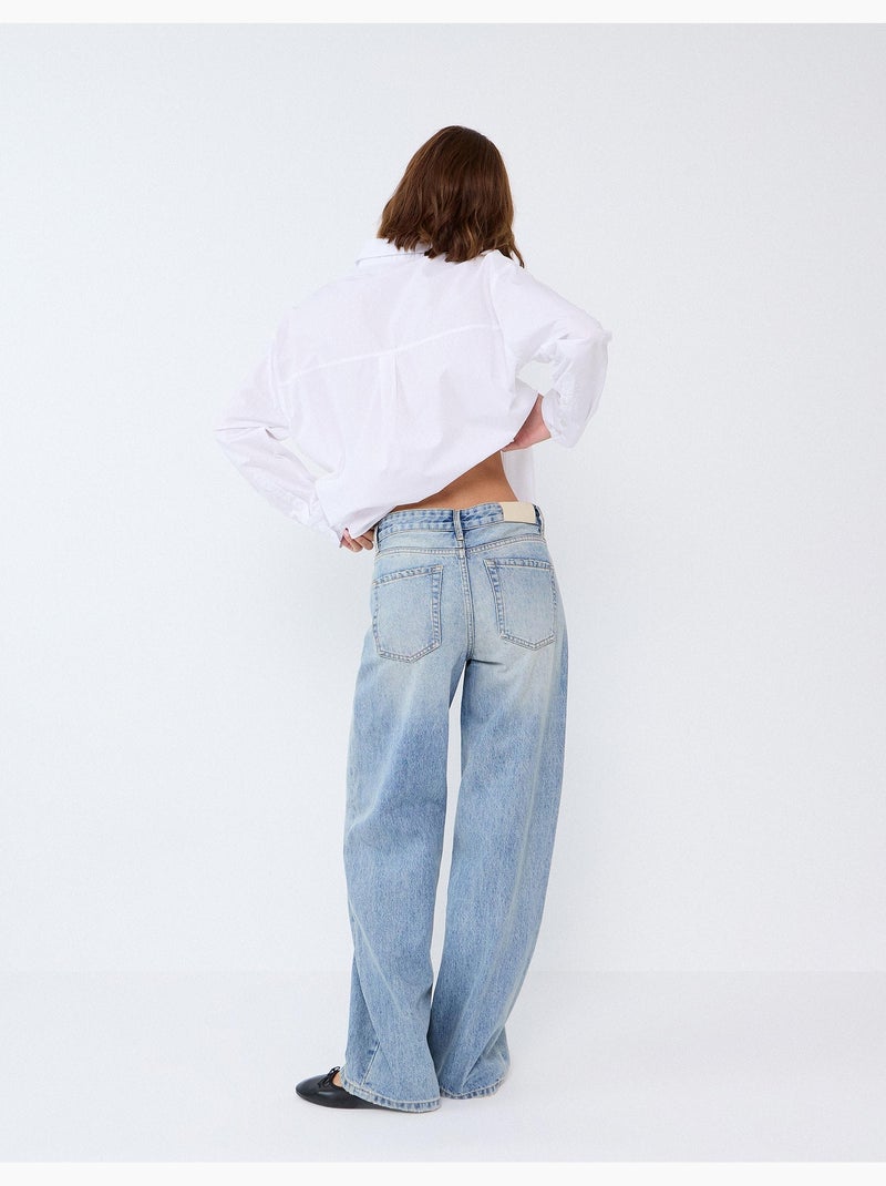 Jeans à jambe large, mo fashion Bleu - Kiabi