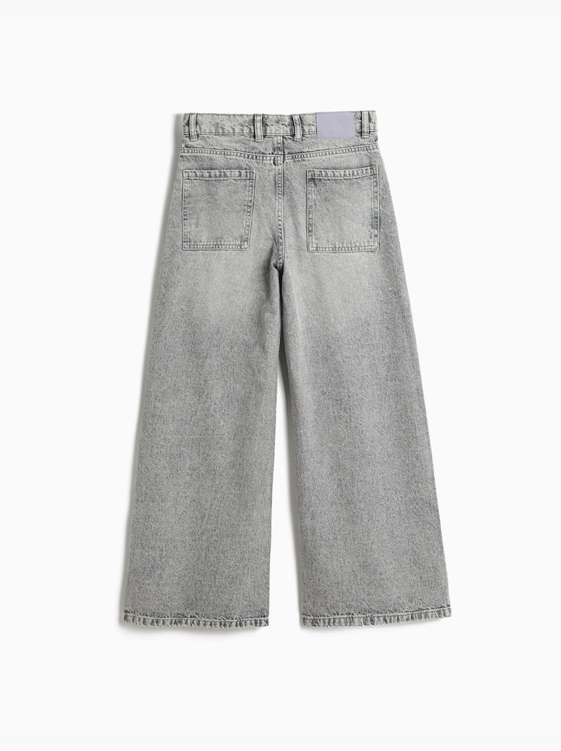 Jeans à jambe large, mo fashion Gris - Kiabi