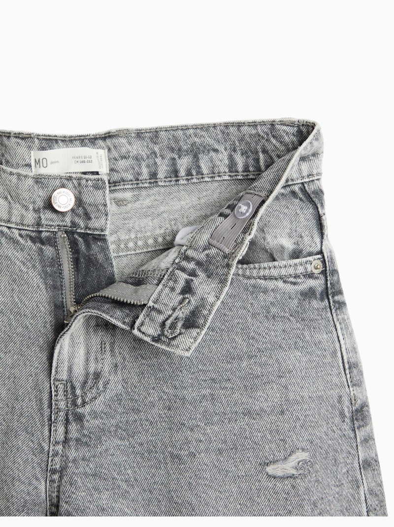 Jeans à jambe large, mo fashion Gris - Kiabi