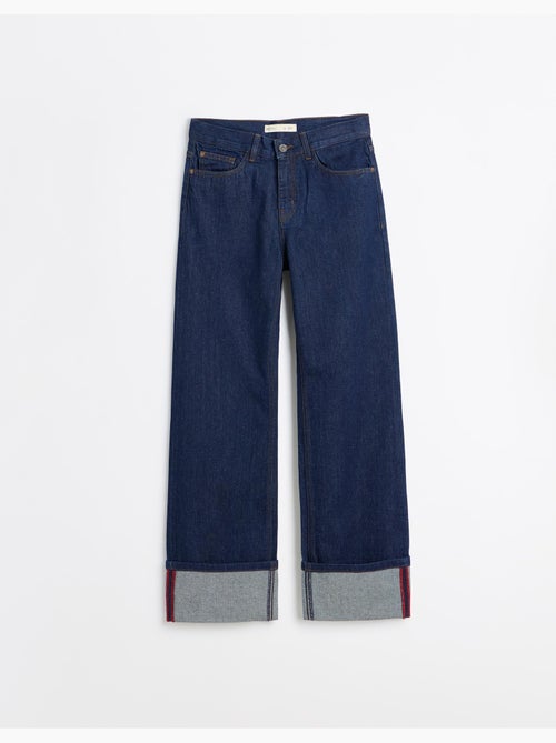 Jeans à jambes larges avec plis, mo fashion - Kiabi Jeans à jambes larges avec plis, mo fashion - Kiabi