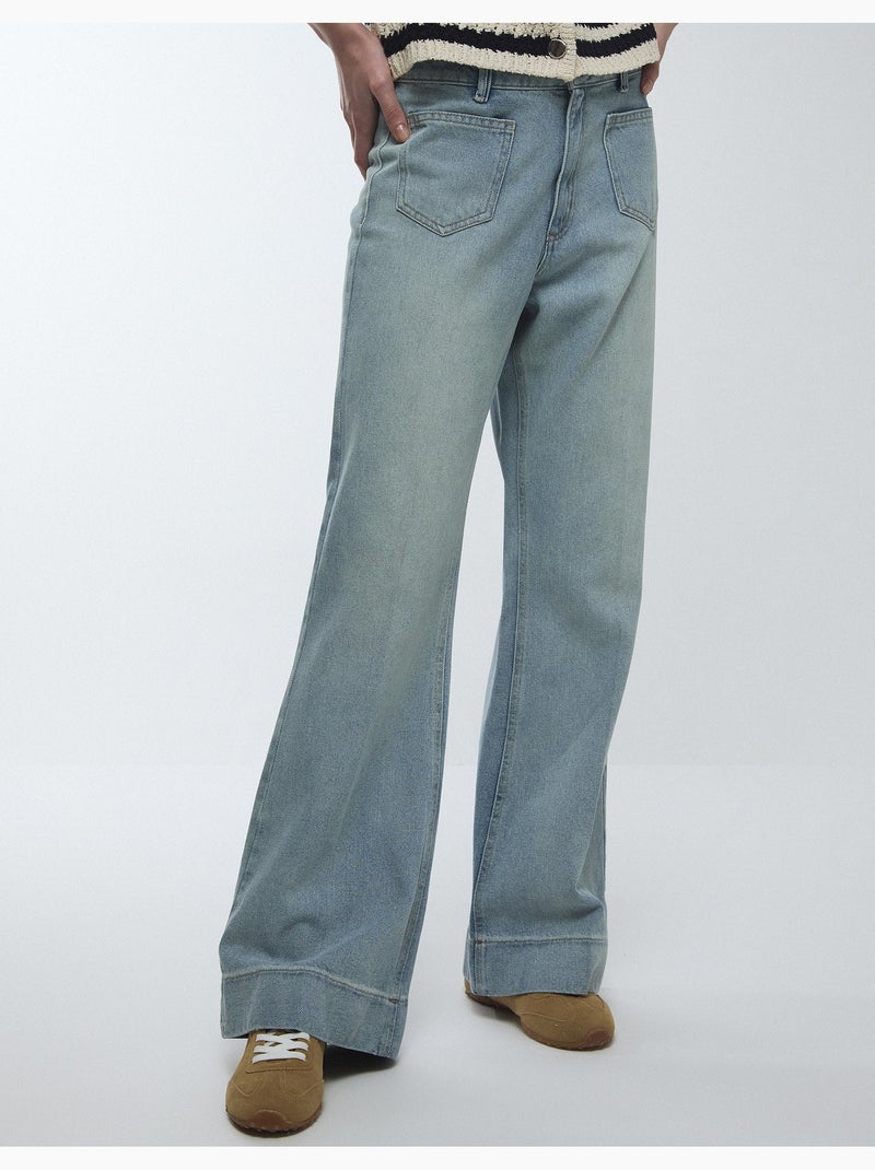 Jeans à jambes larges, MO Fashion Bleu - Kiabi