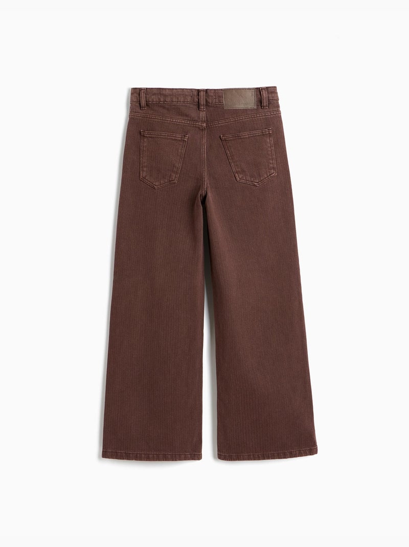 Jeans à pointes larges, mo fashion Marron - Kiabi