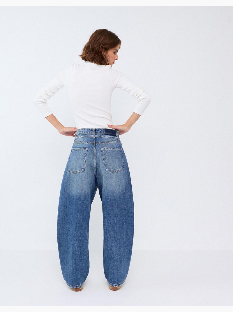 Jeans baril, mo fashion Bleu - Kiabi