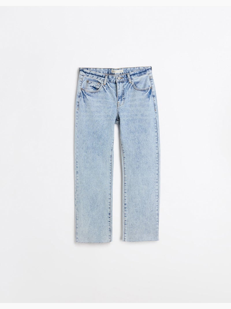Jeans courts « Coupe droite », MO Fashion Bleu - Kiabi