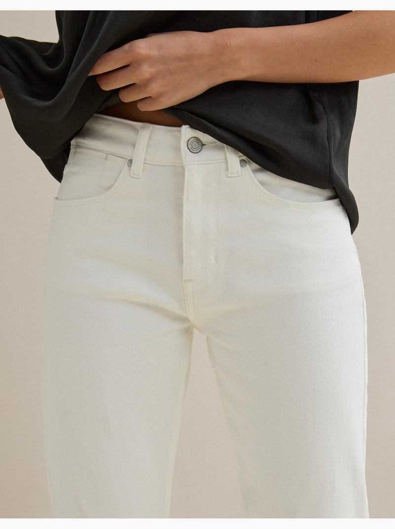 Jeans courts droits, MO Fashion Blanc - Kiabi
