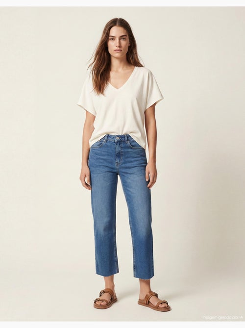 Jeans courts droits, MO Fashion - Kiabi Jeans courts droits, MO Fashion - Kiabi