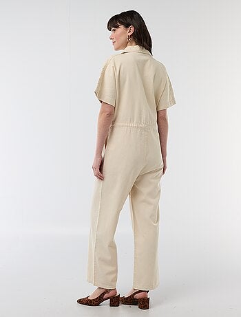 Jeans jumpsuit met korte mouwen
