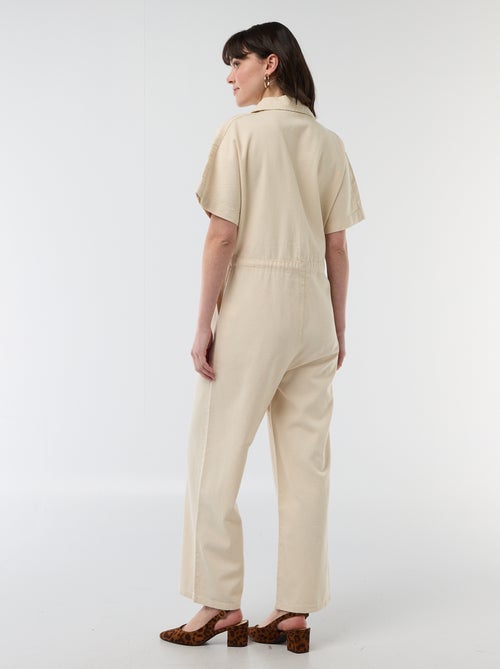 Jeans jumpsuit met korte mouwen - Kiabi