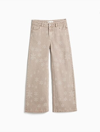 Jeans larges jambes – fleurs, mo fashion