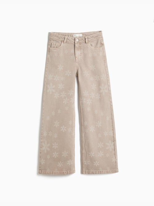 Jeans larges jambes – fleurs, mo fashion - Kiabi Jeans larges jambes – fleurs, mo fashion - Kiabi