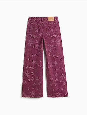 Jeans larges jambes – fleurs, mo fashion