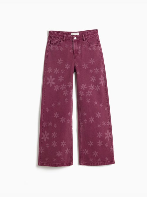 Jeans larges jambes – fleurs, mo fashion - Kiabi