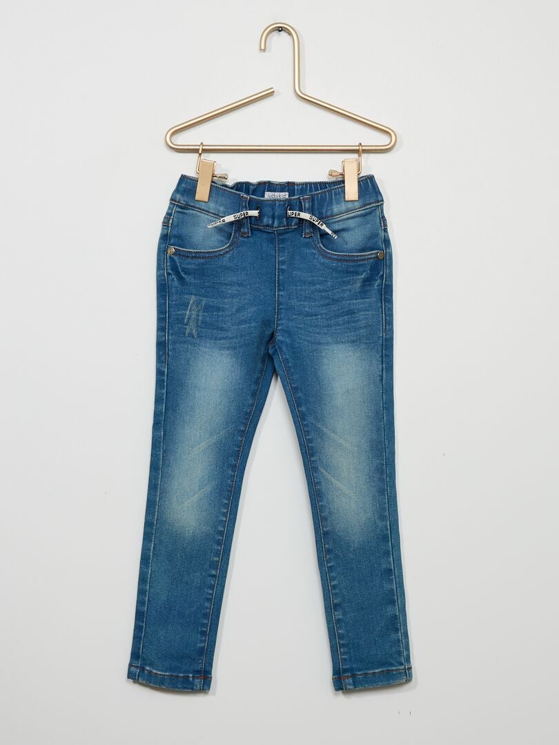Jeans met elastische taille BLAUW - Kiabi